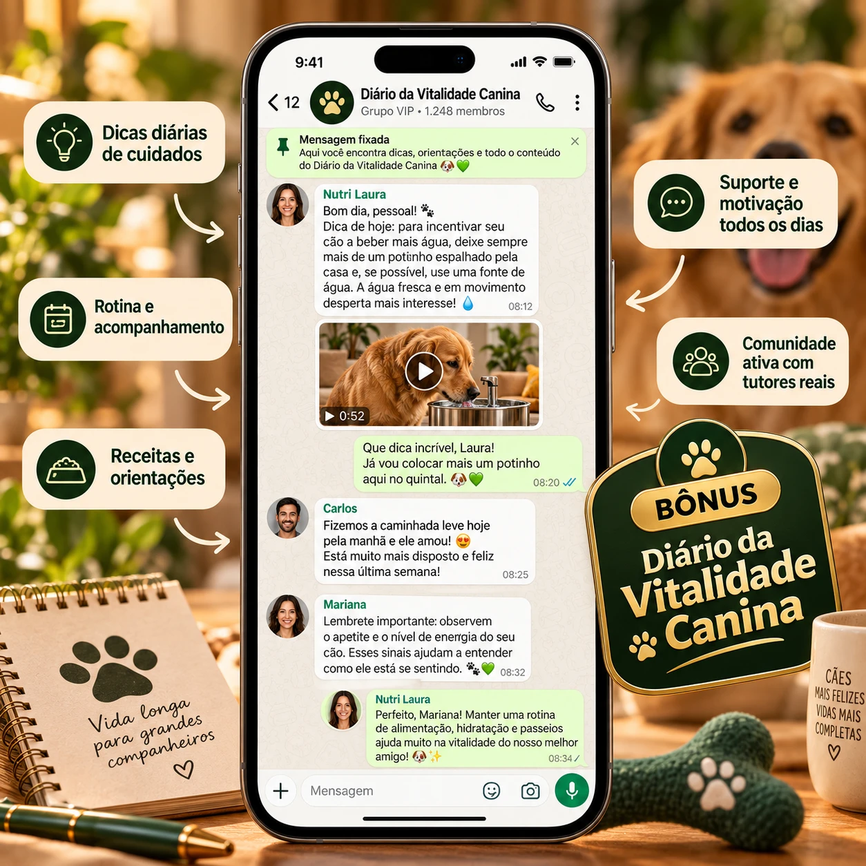 Diário da Vitalidade Canina